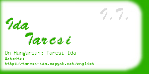 ida tarcsi business card